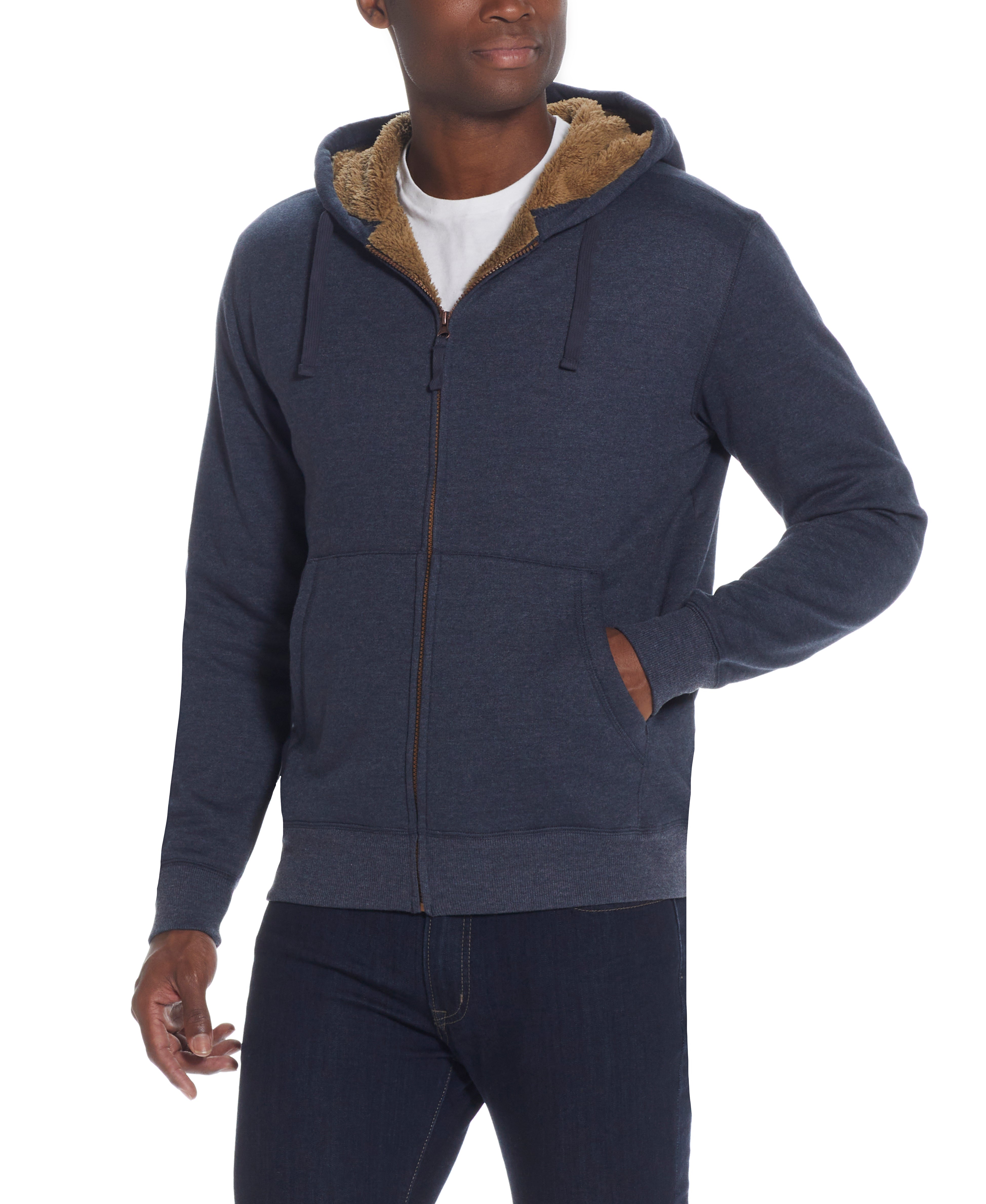 FLEECE ZIP UP HOODIE in DARK NAVY – Weatherproof® Vintage