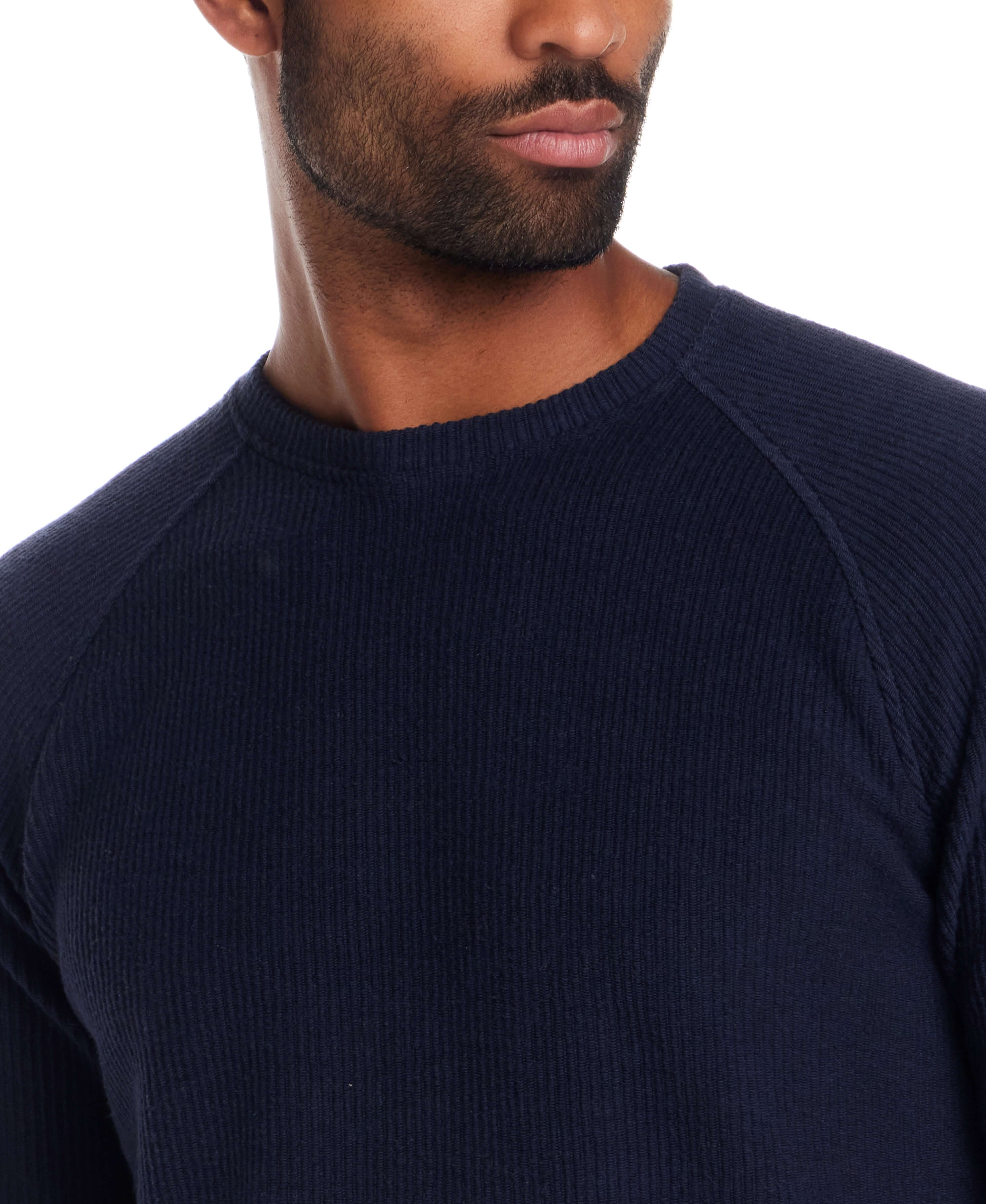 Long Sleeve Raglan Crew Neck in Navy | Weatherproof® Vintage