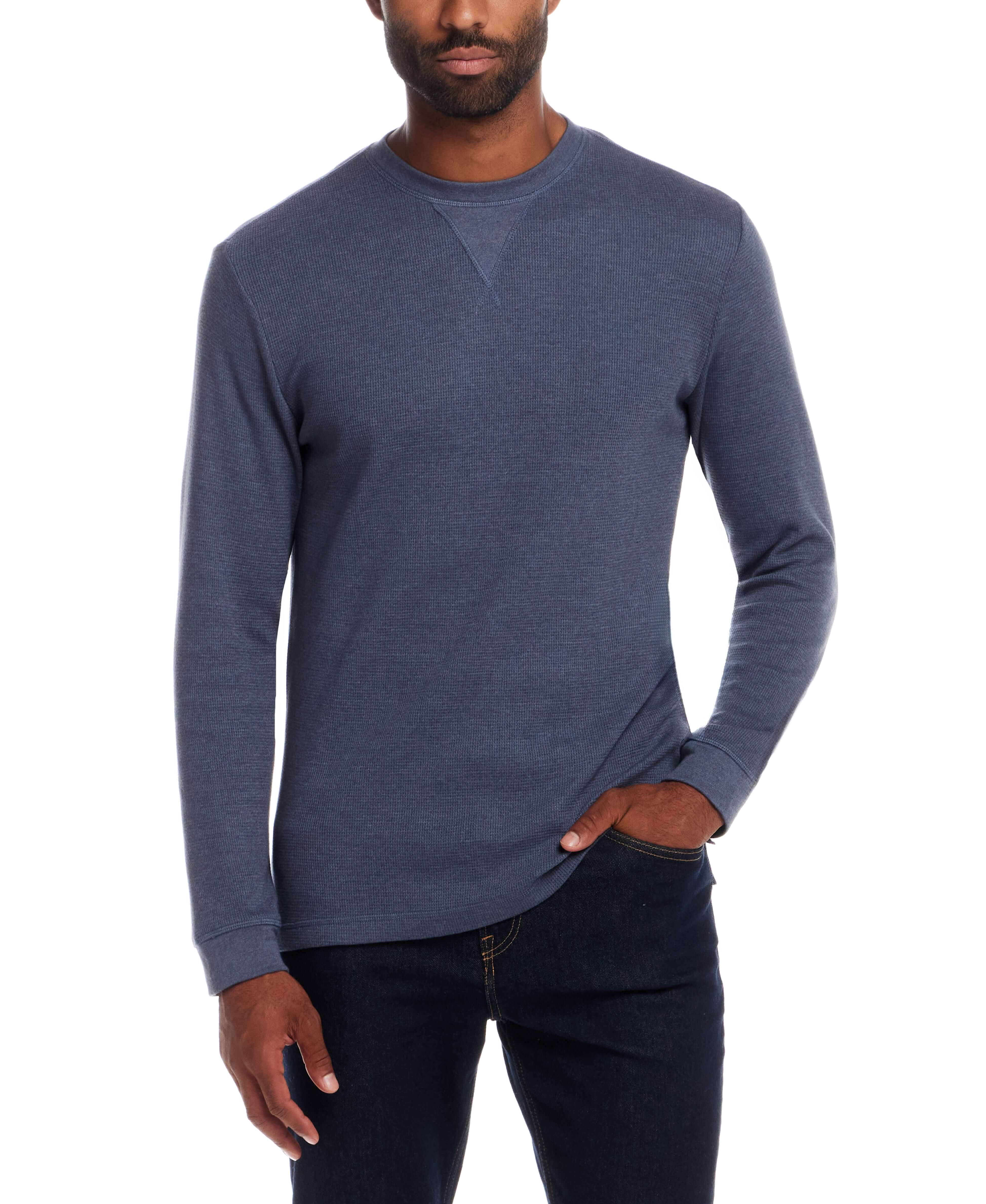 NAVY LONG SLEEVE BAMBOO CREW main image 0
