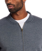 Sherpa Lined Bomber Jacket in Storm Blue