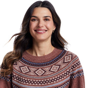 Women's Fair Isle Sweater in Copper