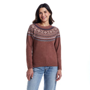 Women's Fair Isle Sweater in Copper