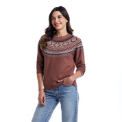 Women's Fair Isle Sweater in Copper
