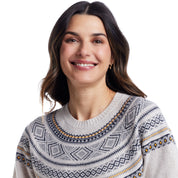 Women's Fair Isle Sweater in Cream
