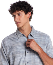 Long Sleeve Space Dye Shirt in Spring Lake