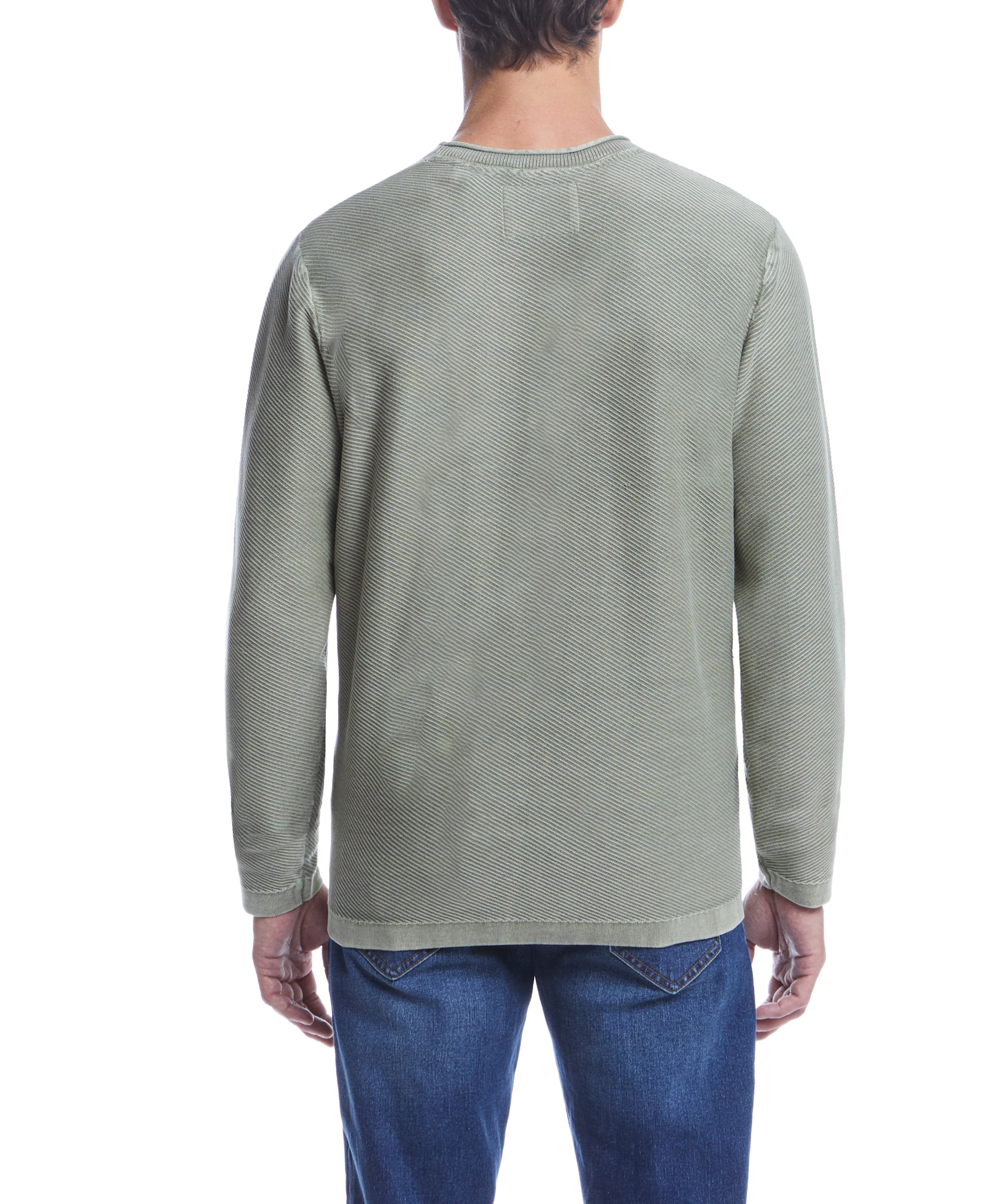 Twill Stonewash Sweater In Moss