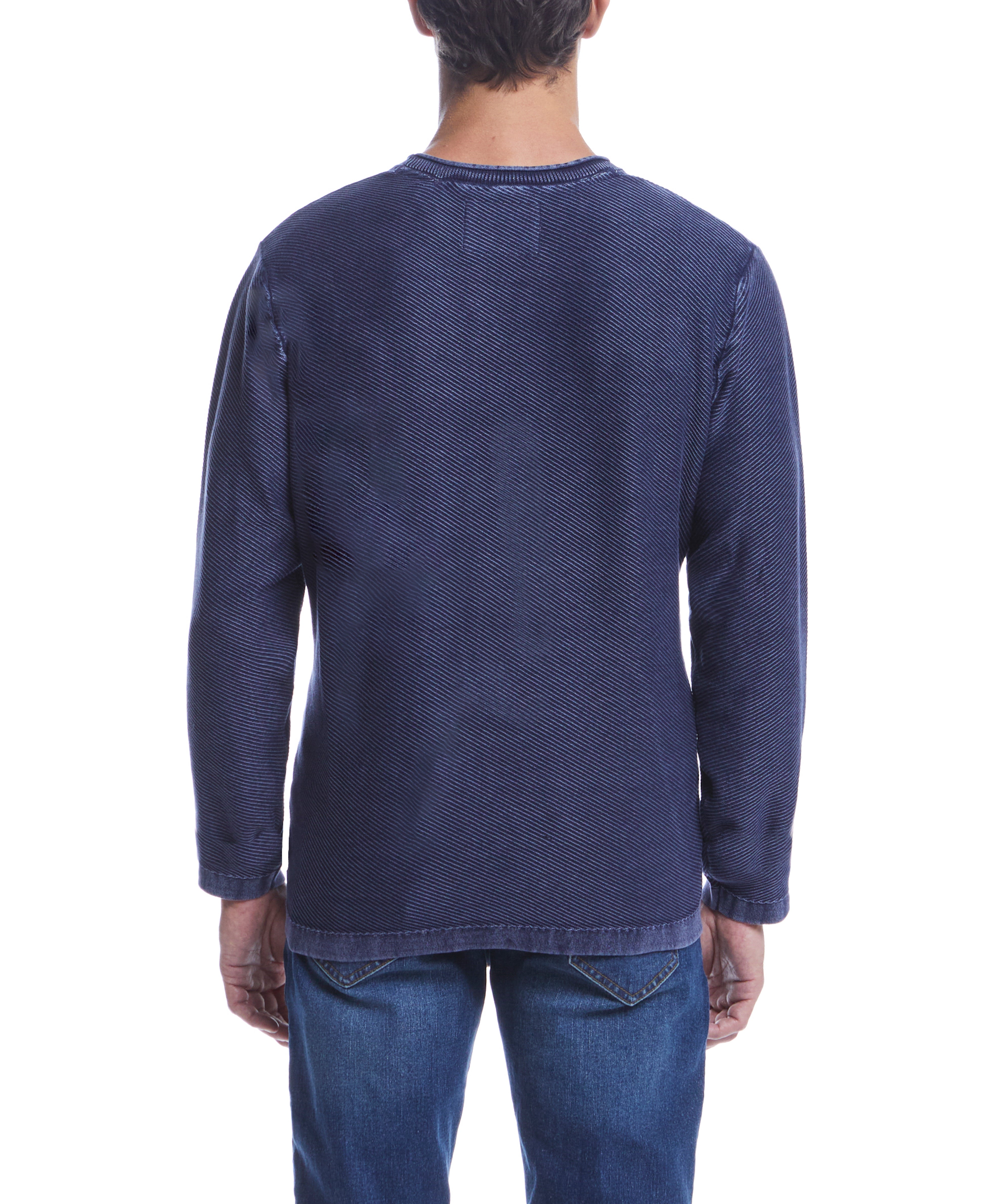 Twill Stonewash Sweater In Orion Blue