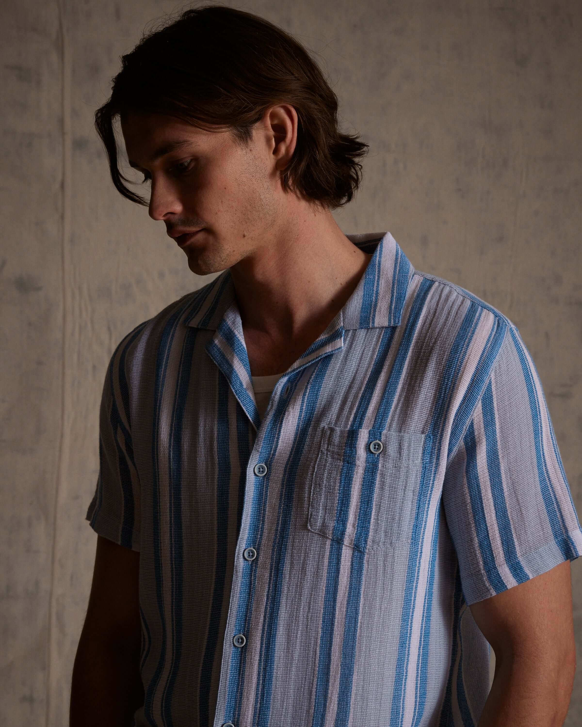 Waffle Woven Shirt in Pacific Coast | Weatherproof® Vintage