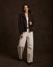 Women's Teddy Fleece Jacket in Chocolate