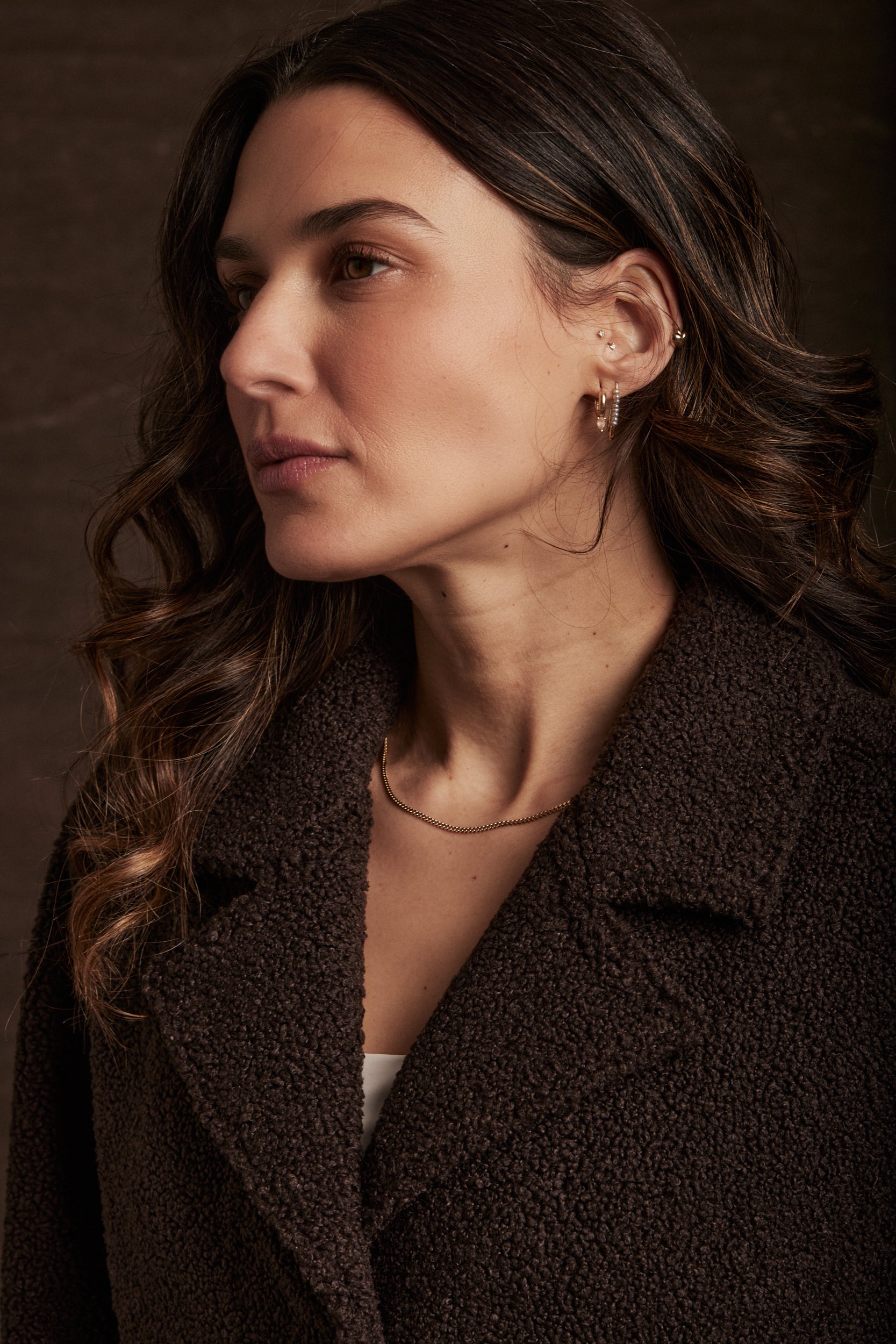 Women's Teddy Fleece Jacket in Chocolate