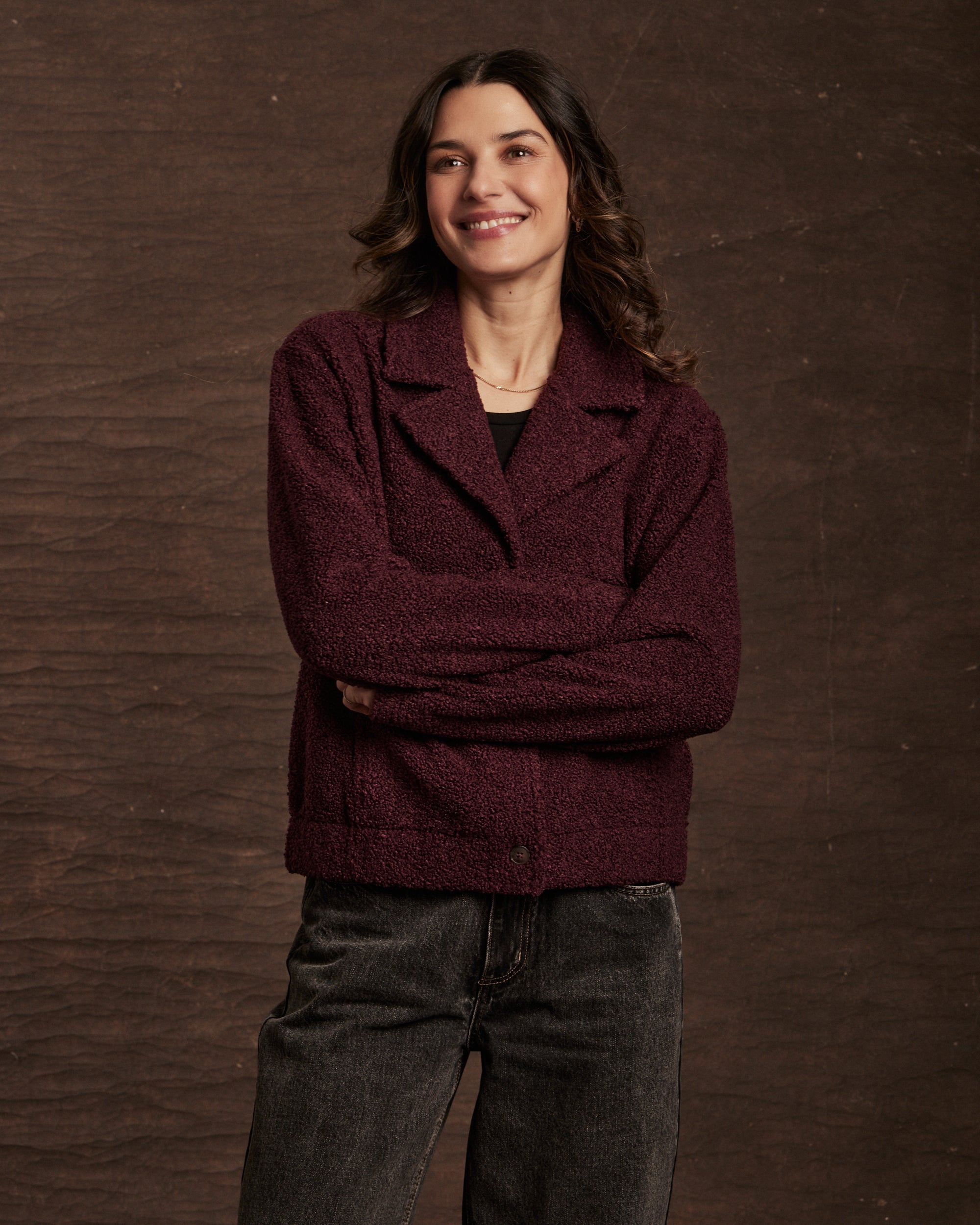 Women's Teddy Fleece Jacket in Fig