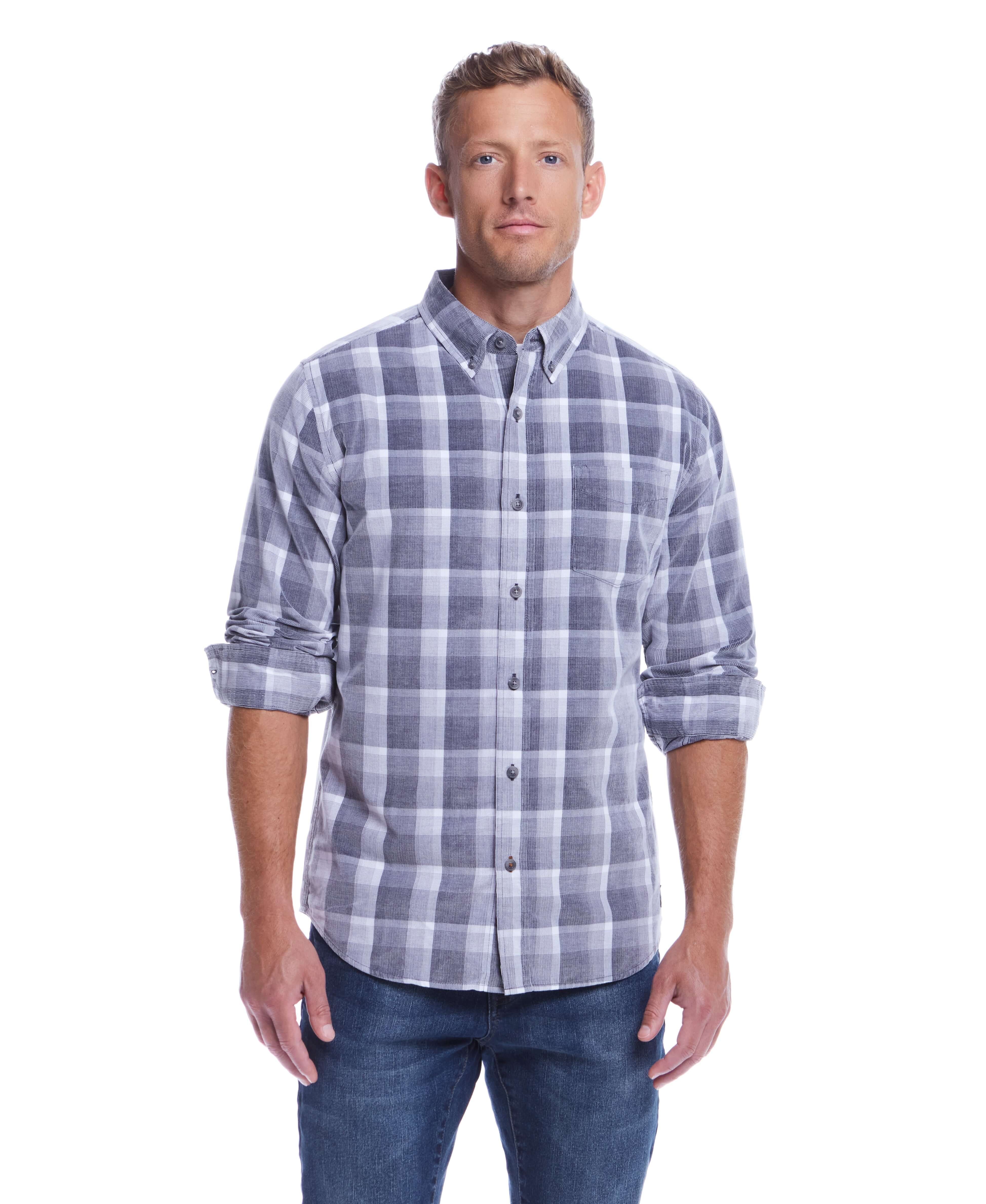 Weatherproof Vintage Plaid Corduroy Shirt