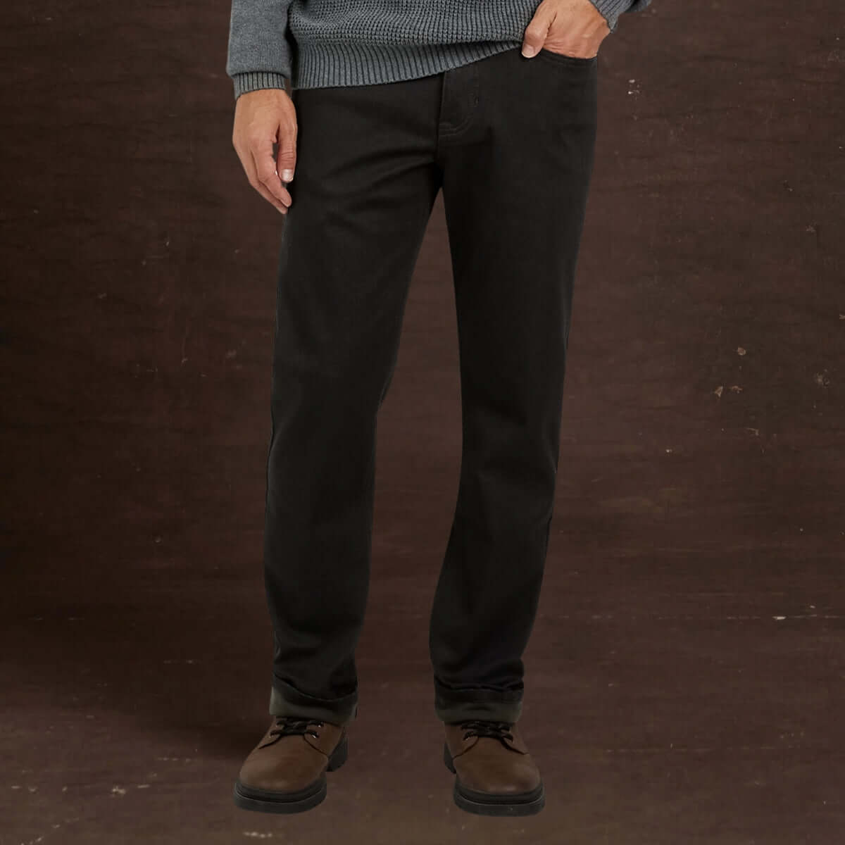 Weatherproof Vintage Fleece Lined Mens Jeans - Regular Fit Mens Fleece Lined Jeans