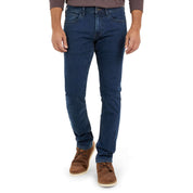 Slim fit Carolina blue denim jeans, featuring All-Way stretch for ultimate comfort and a flattering silhouette.