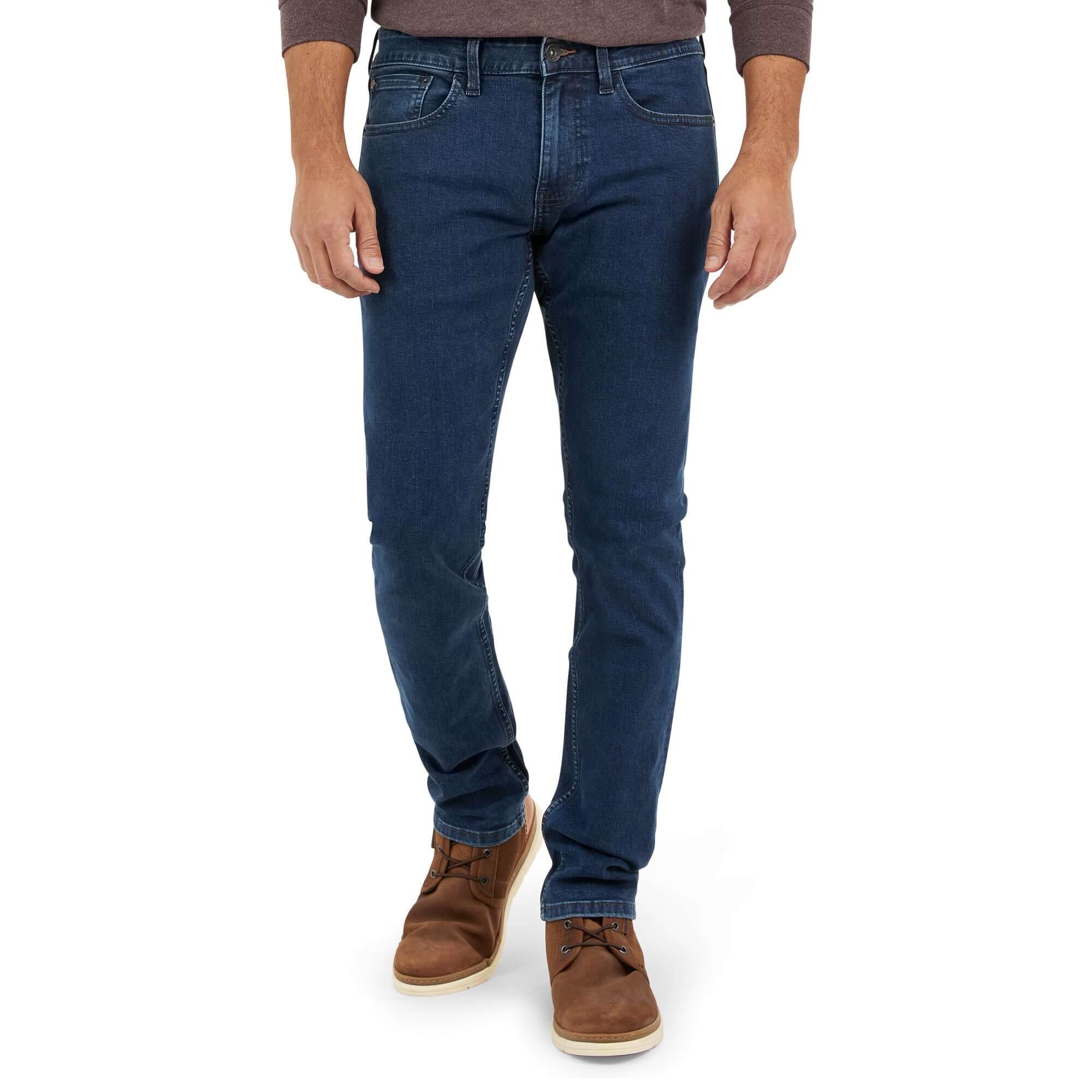 Slim fit Carolina blue denim jeans, featuring All-Way stretch for ultimate comfort and a flattering silhouette.