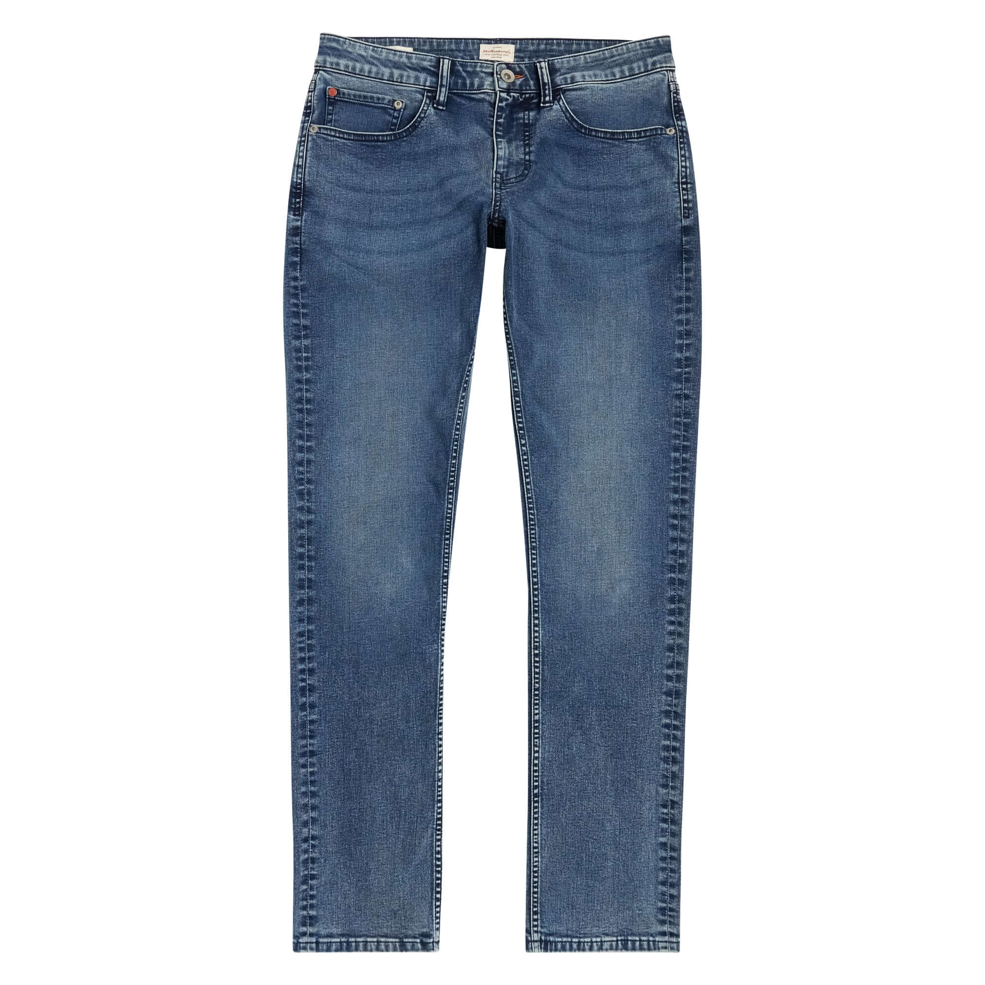 Slim fit denim jeans in Niagara, featuring stretch fit for comfort, crafted from premium cotton with 2% spandex.