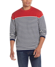 Striped Crew Neck In New Navy | Sweaters | Weatherproof Vintage
