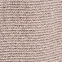 Close-up of the striped texture in a brown twist knit sweater fabric, showcasing its cozy design.