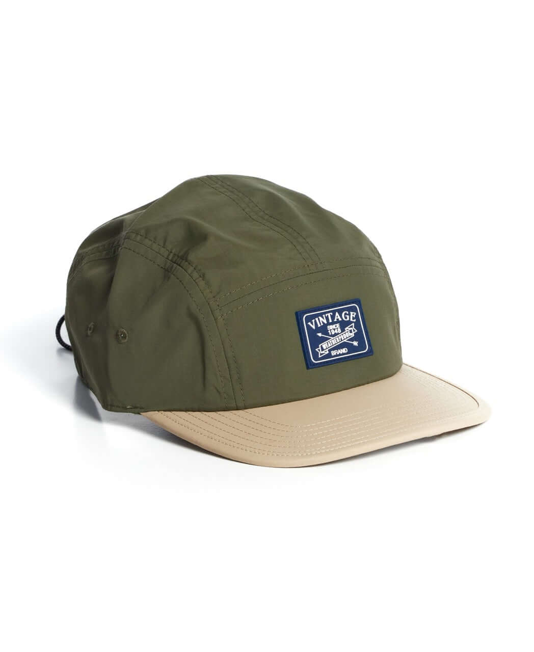 Two-Tone Vintage Jogger Cap in Khaki | Weatherproof® Vintage display picture 1