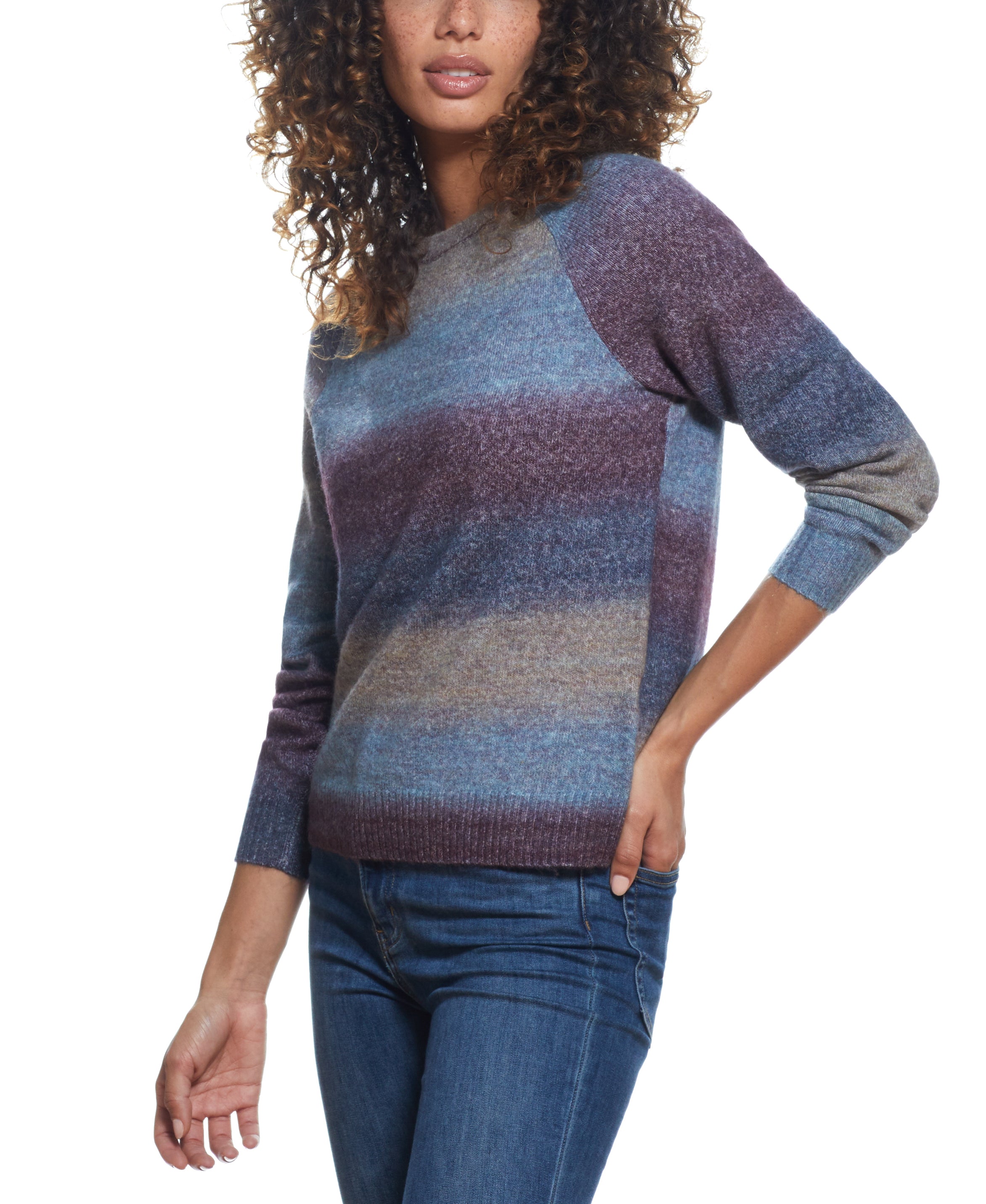 Womens Space Dye Sweater In Dusk