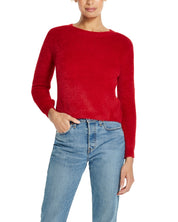 Eyelash Sweater In Red