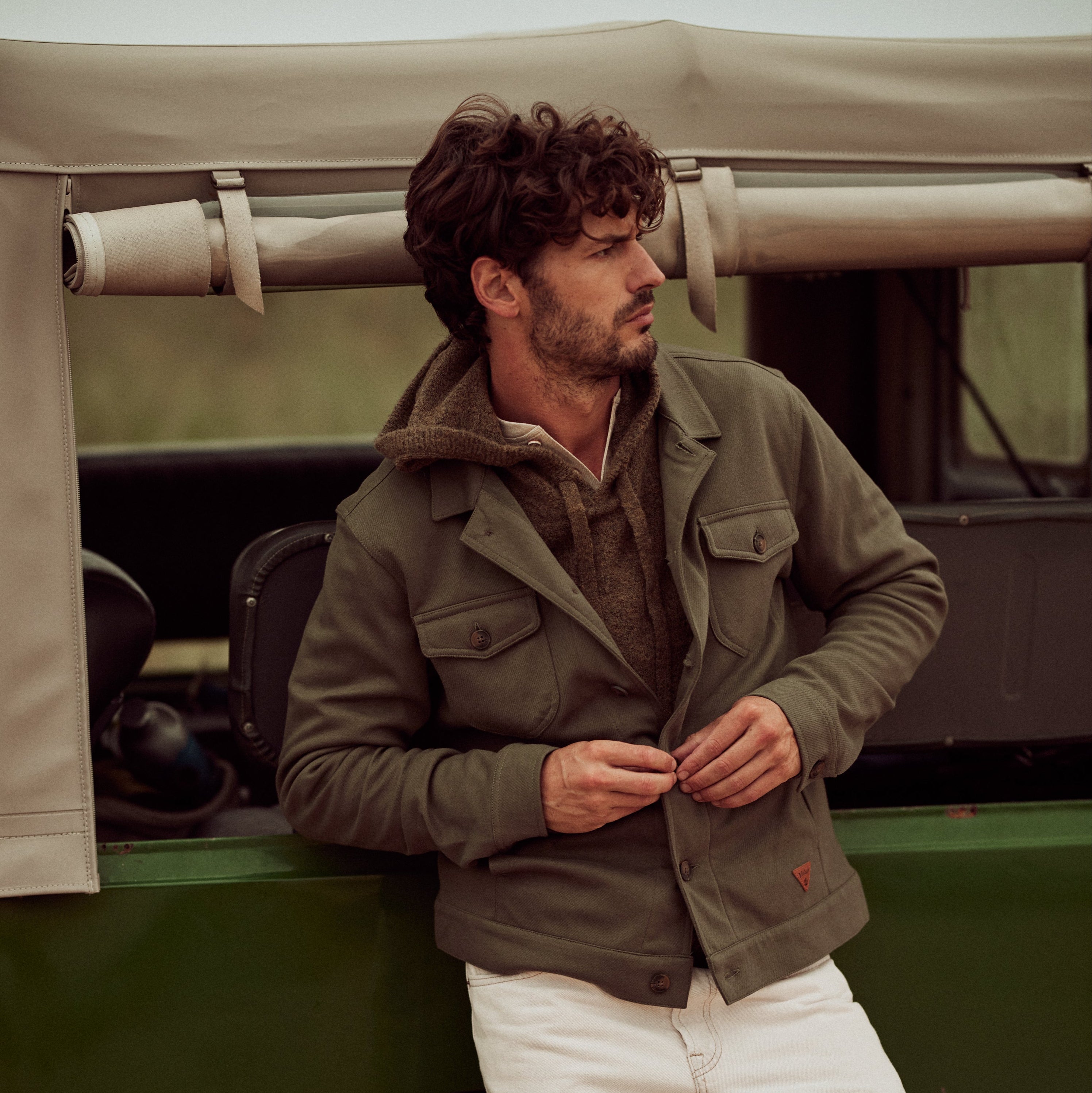 Twill Jacket in Tea Leaf