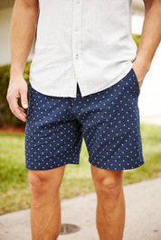 8" Cotton Dobby Short In Navy | Bottoms & Denim | Weatherproof Vintage