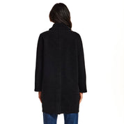 Chenille Sweater Coat in Black