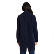 Chenille Sweater Coat in Navy