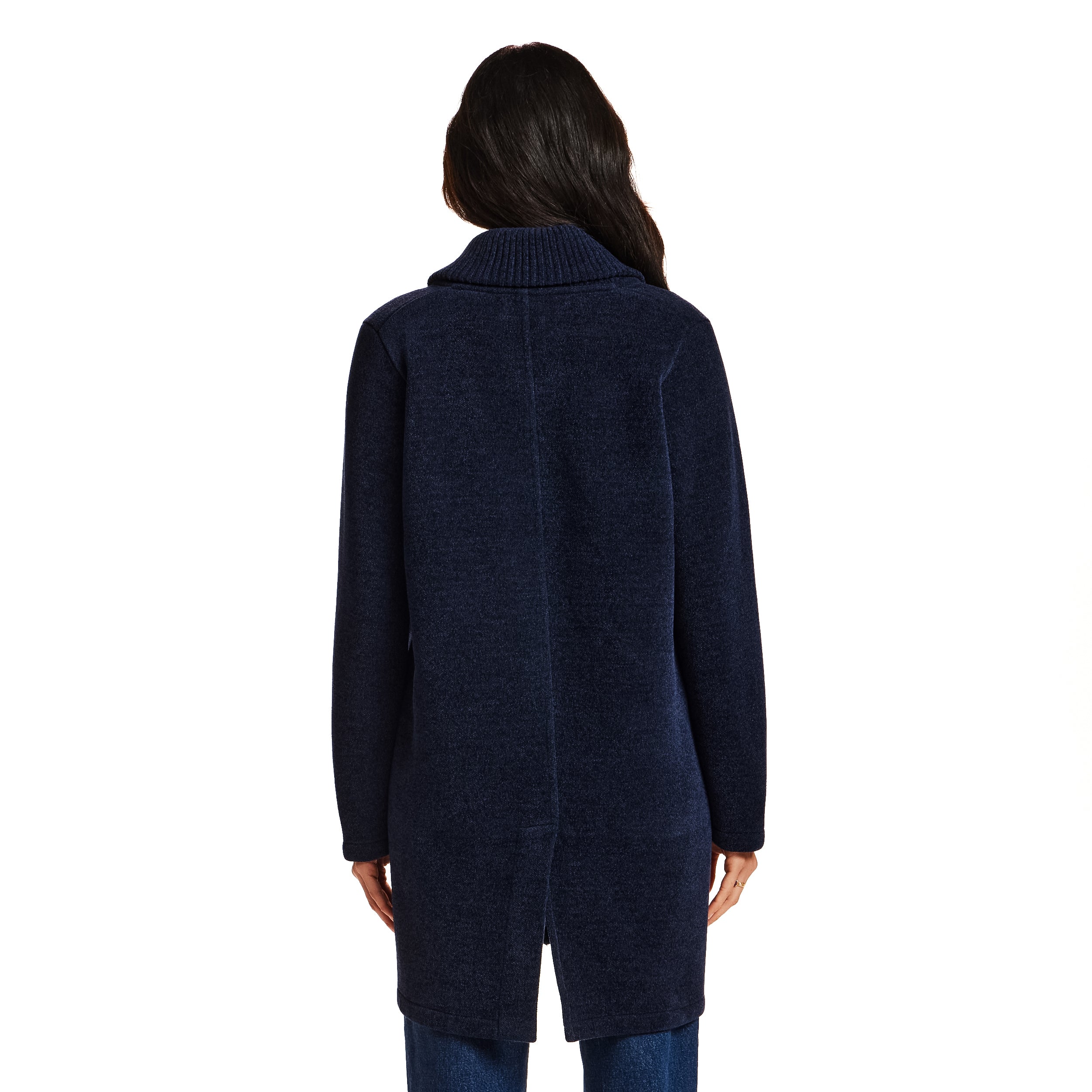 Chenille Sweater Coat in Navy