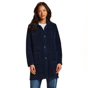 Chenille Sweater Coat in Navy