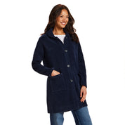 Chenille Sweater Coat in Navy