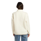 Women's Teddy Sherpa Quarter Zip Pullover in Cream