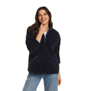 Women's Teddy Sherpa Quarter Zip Pullover in Navy