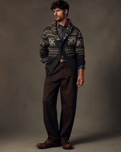 Nordic Shawl Cardigan in Charcoal Heather