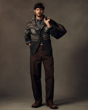 Nordic Shawl Cardigan in Charcoal Heather