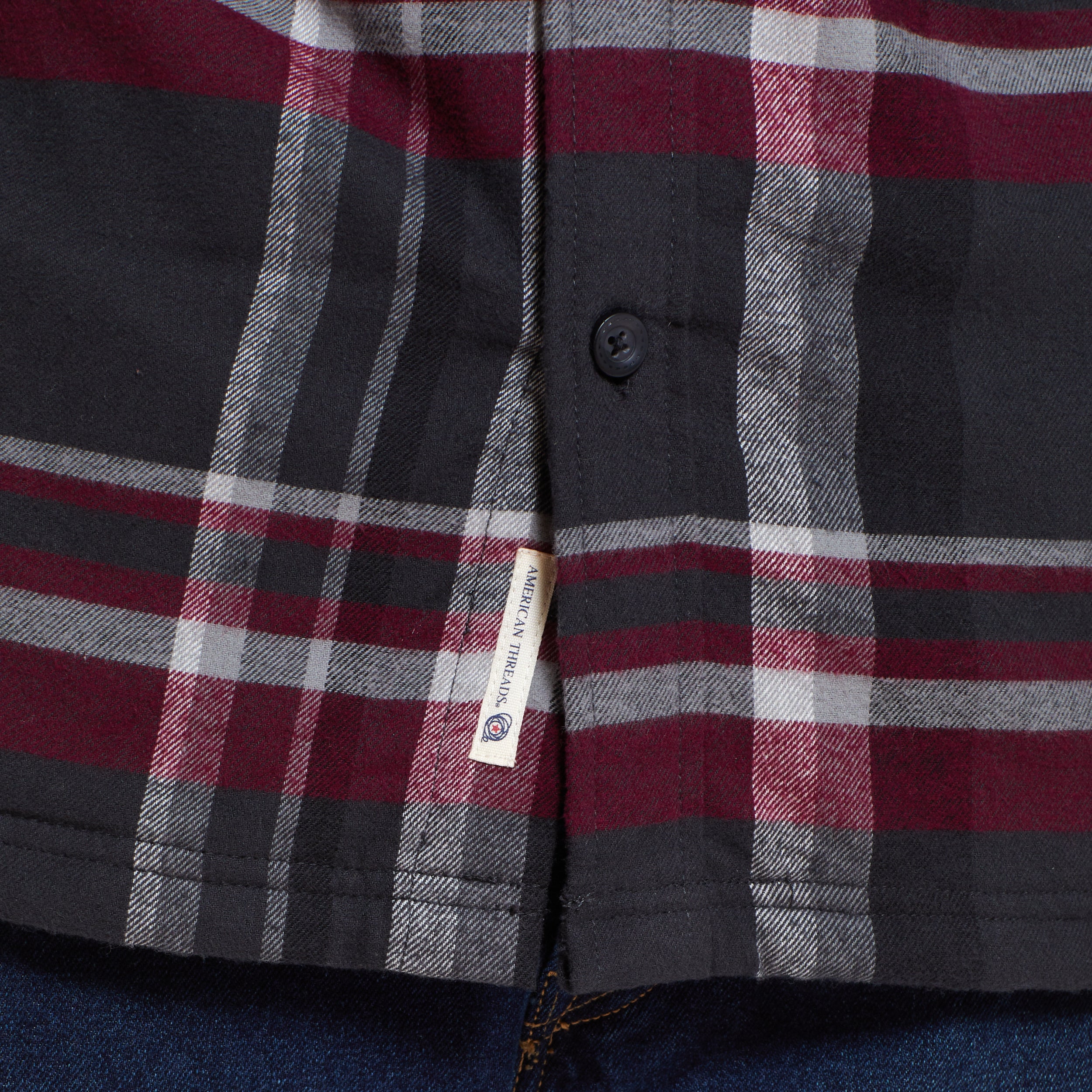 Sherpa Lined Flannel Shirt Jacket in Red Mahogany