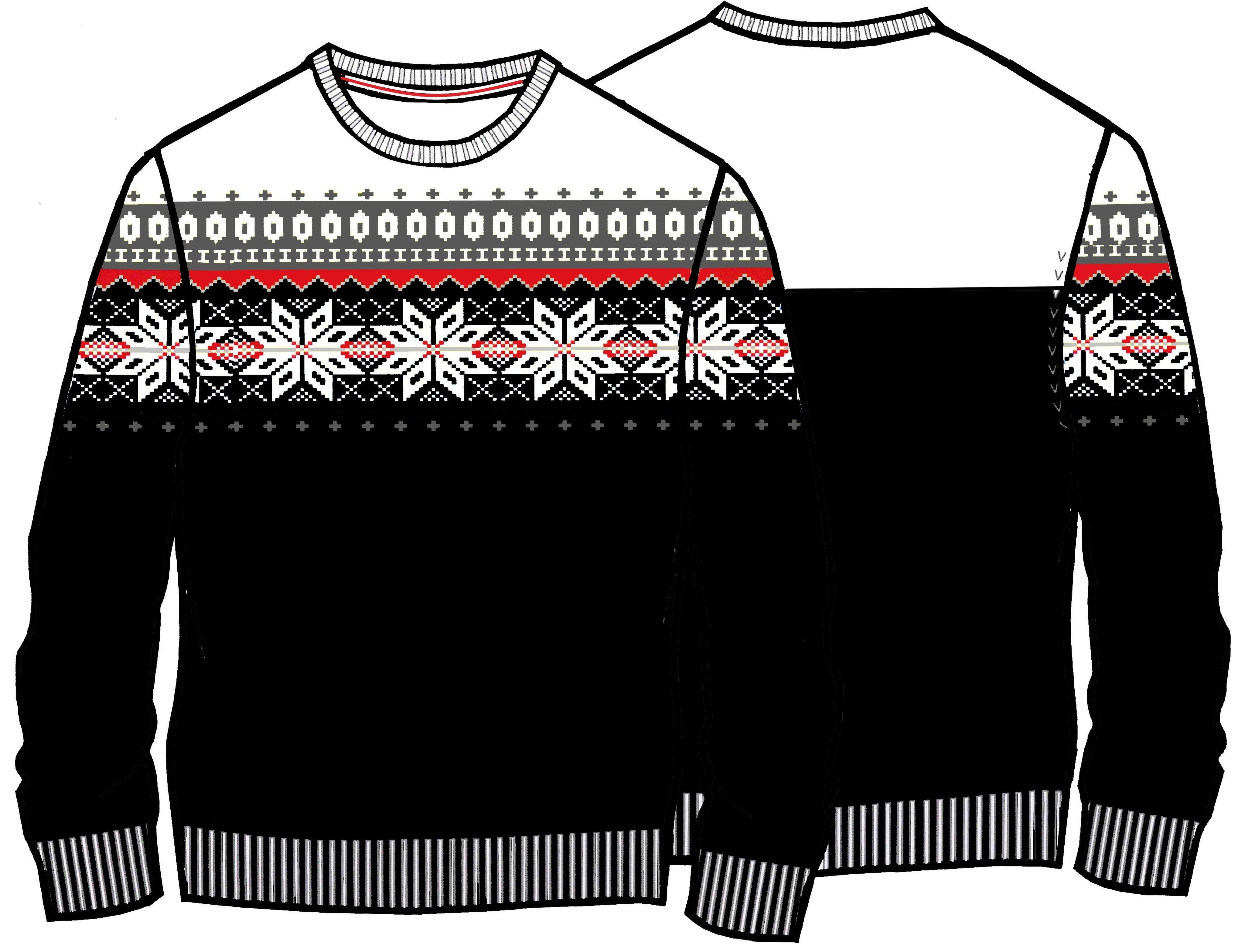 ALL OVER FAIRISLE CREW NECK SWEATER in MOUNTAIN VIEW (F2640806WV)