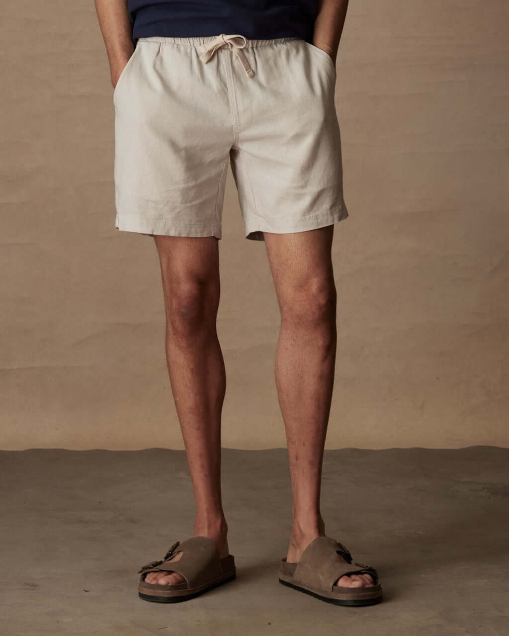 7" Linen Blend Short in Vapor Grey