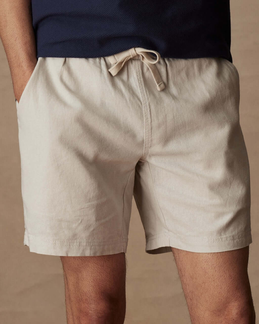 7" Linen Blend Short in Vapor Grey