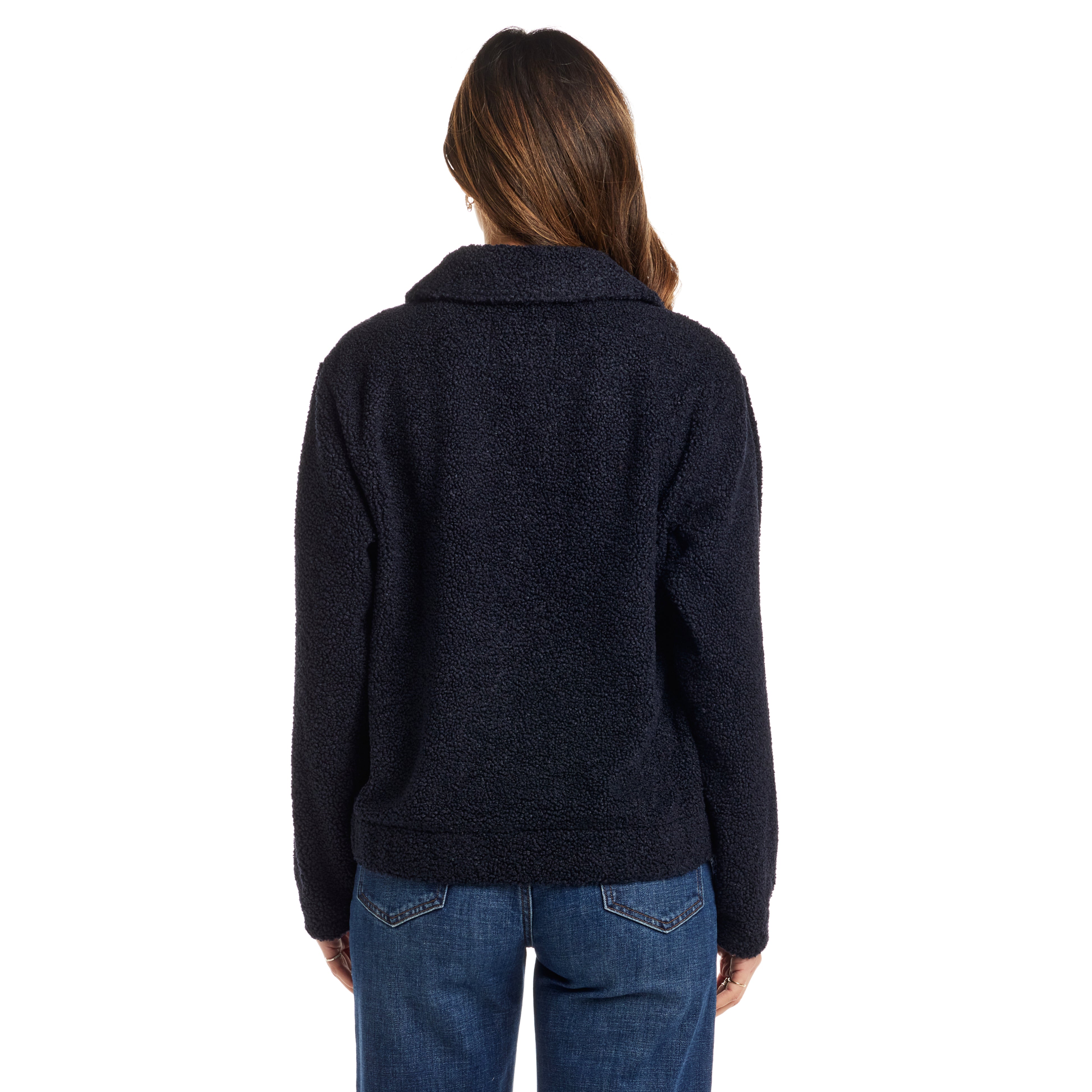 Women's Teddy Fleece Jacket in Seaborne