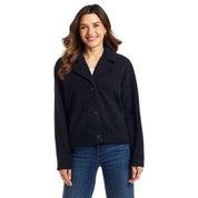 Women's Teddy Fleece Jacket in Seaborne