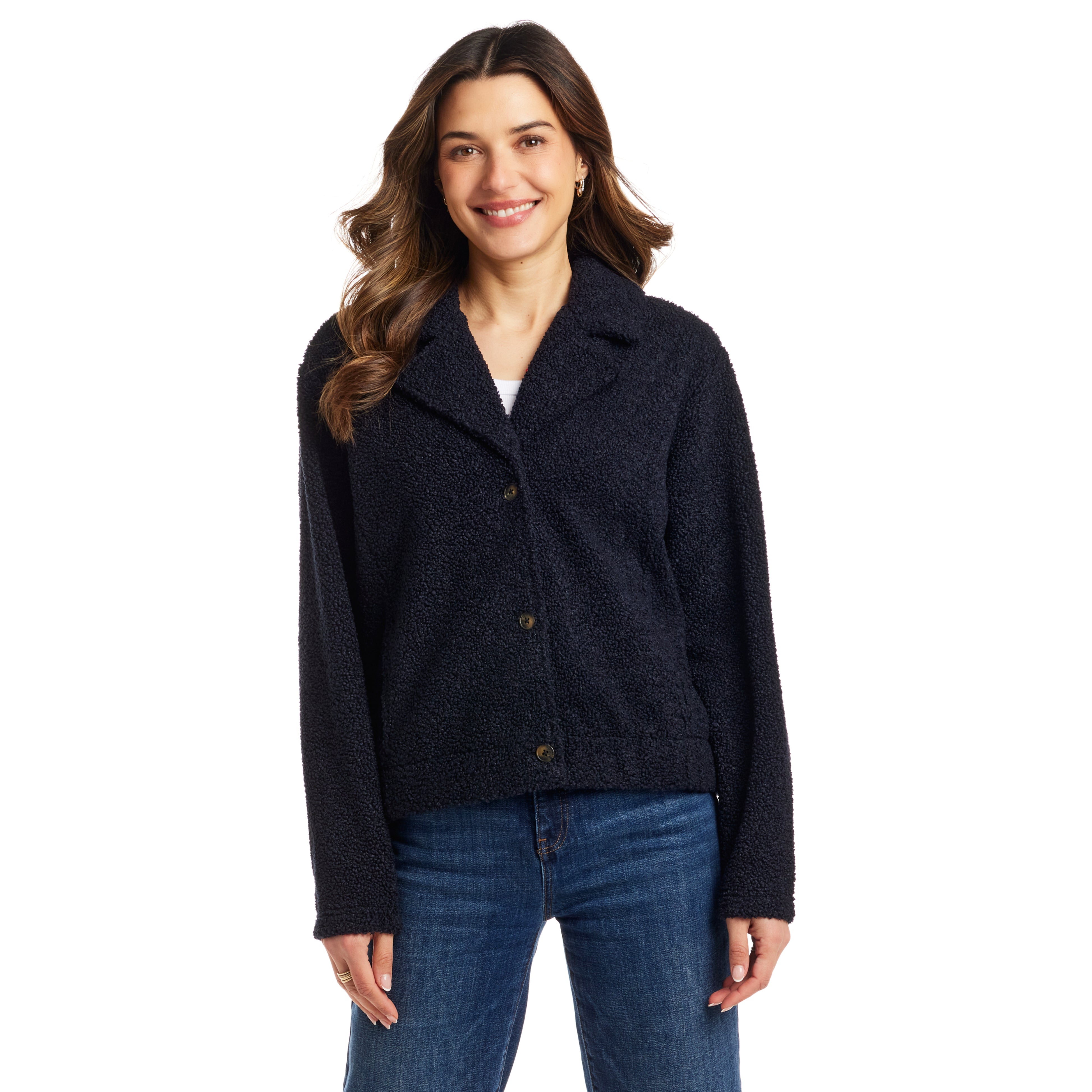 Women's Teddy Fleece Jacket in Seaborne
