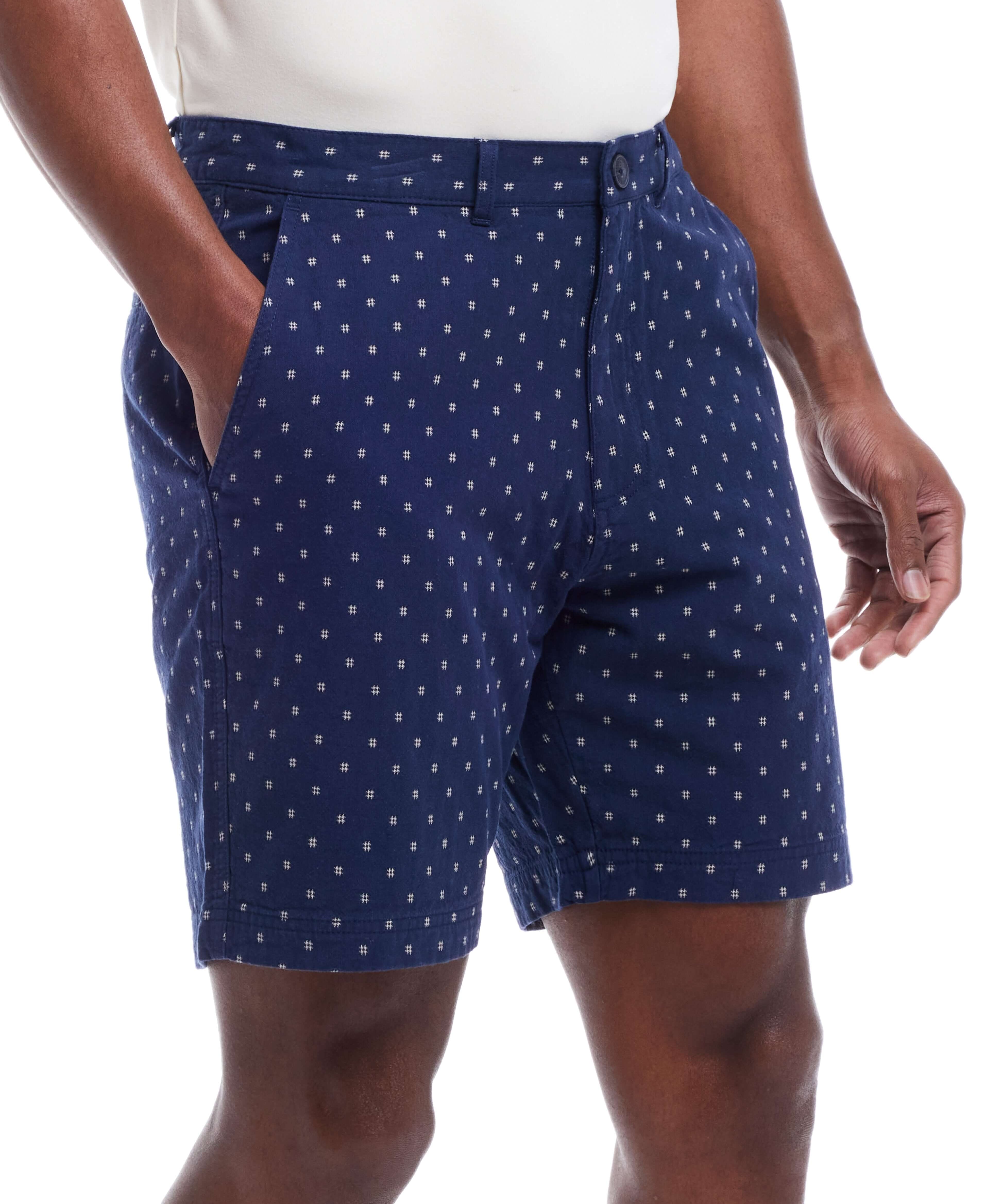 8" Cotton Dobby Short In Navy | Bottoms & Denim | Weatherproof Vintage