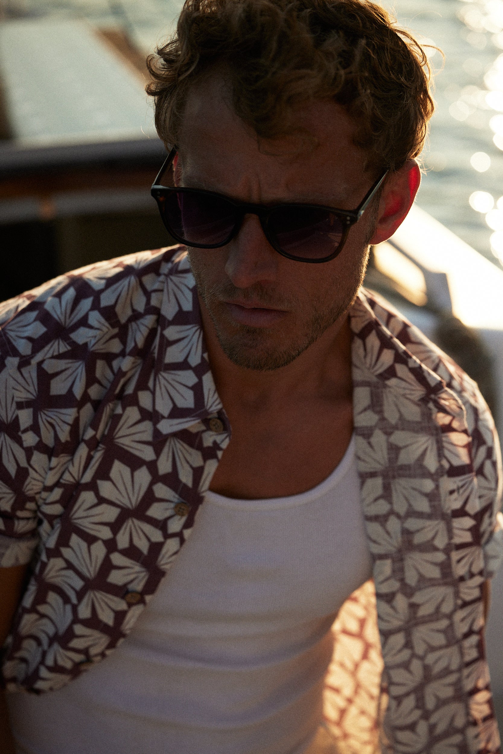 100% Cotton Linen-Texture Shirt in Deco Rose
