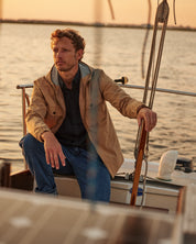 Poly Memory Safari Jacket with Hood in Kelp