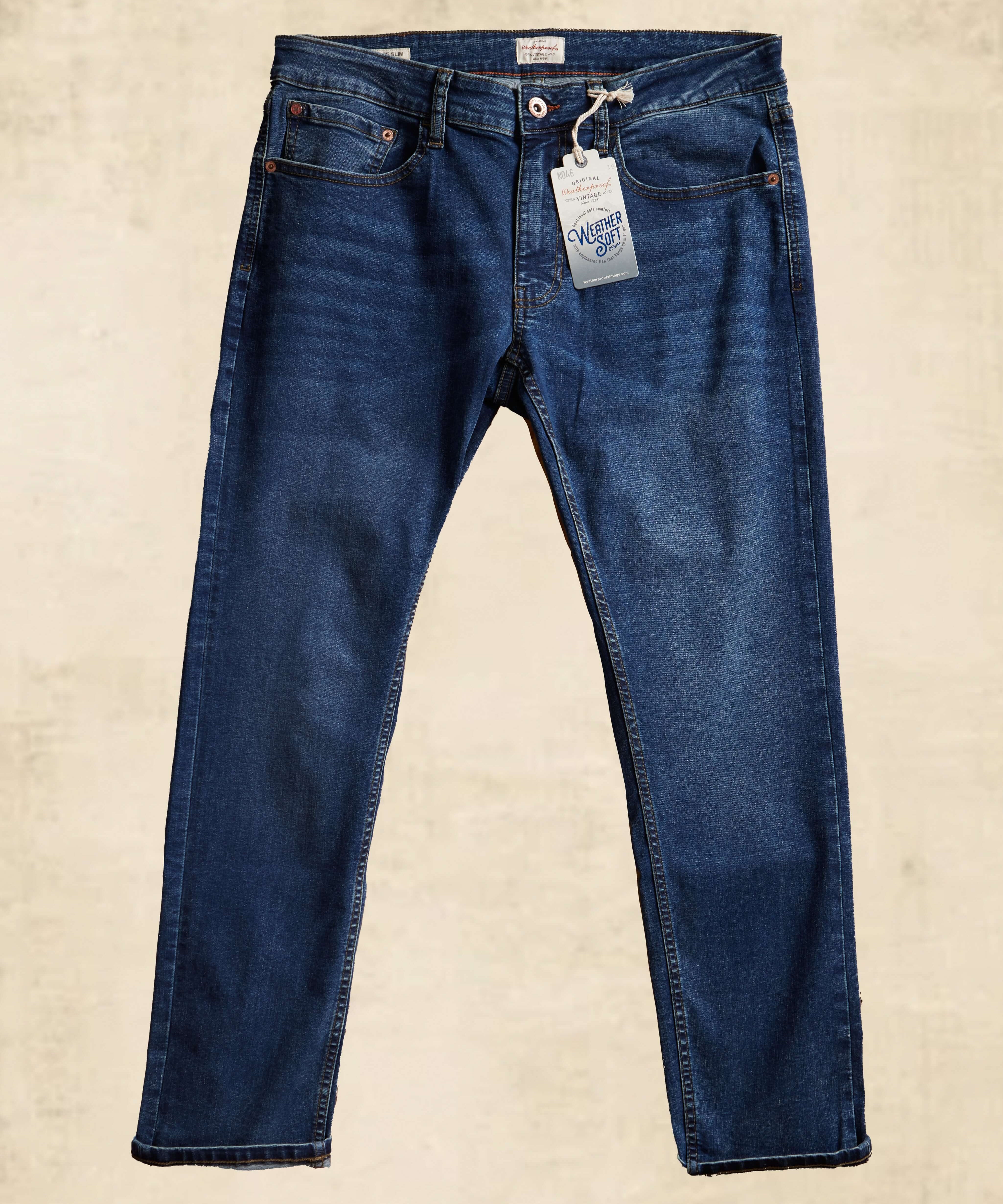 Slim Fit Denim Jeans In Soft Blue | Jeans | Weatherproof Vintage