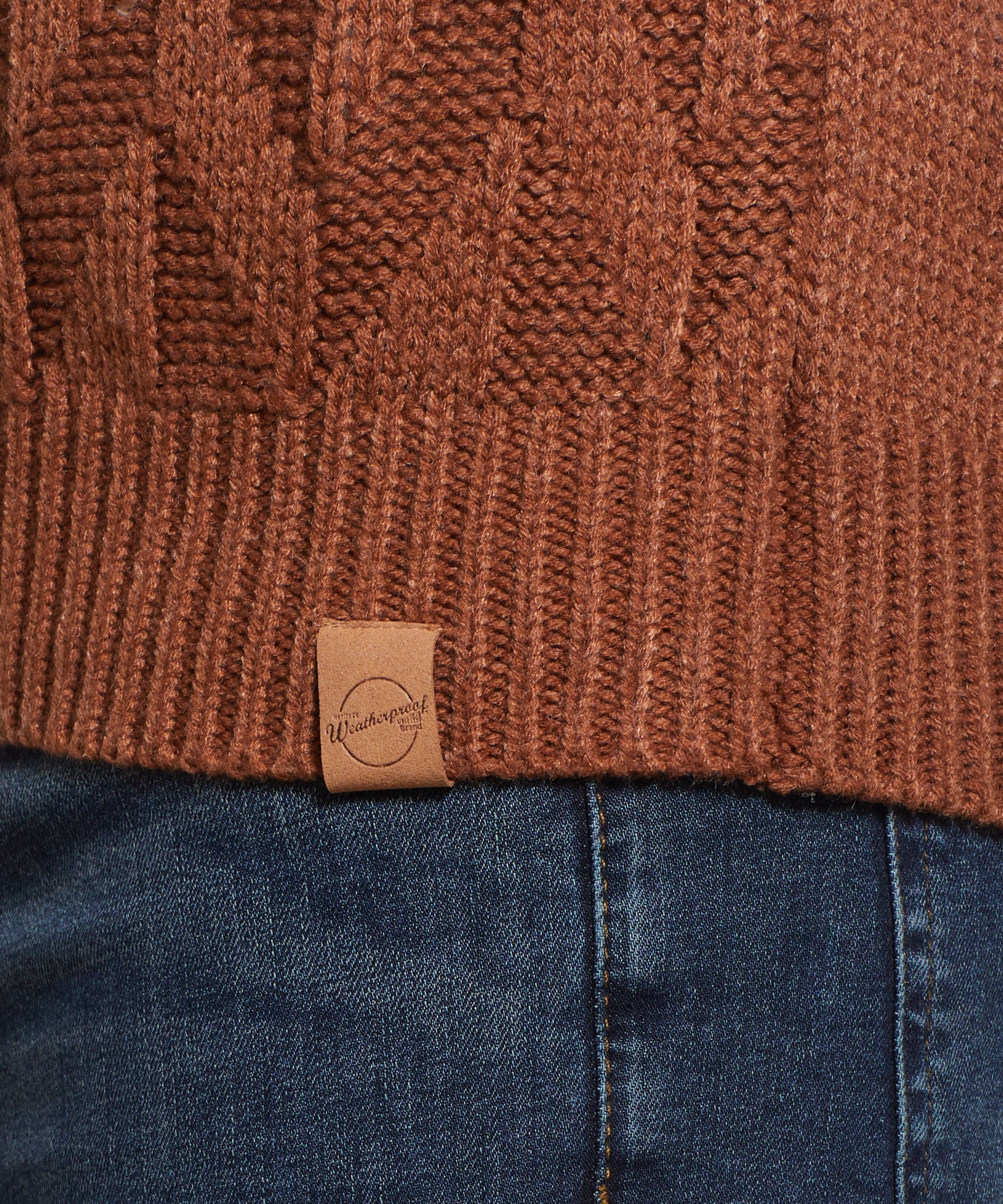 Chevron Crew In Dark Nutmeg | Sweaters | Weatherproof Vintage
