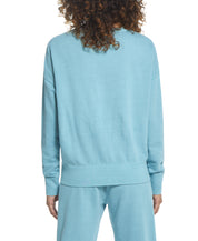 Women'S Sunwashed French Terry Crew In Adriatic Blue