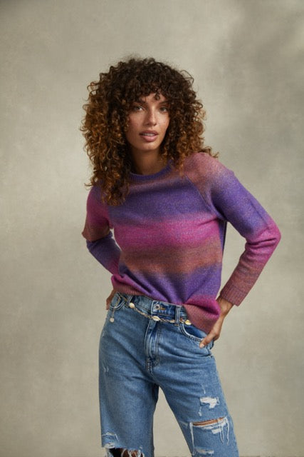 Women'S Space Dye Sweater In Purple Haze